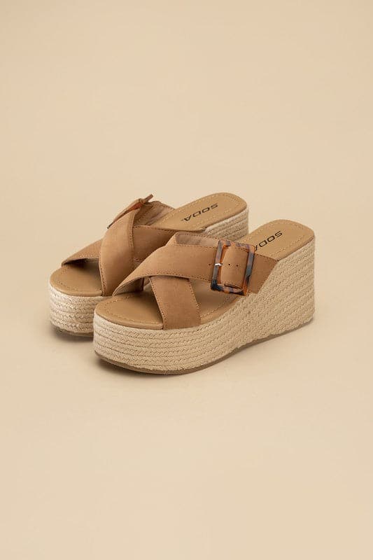 Manta Espadrille Platform Slides.