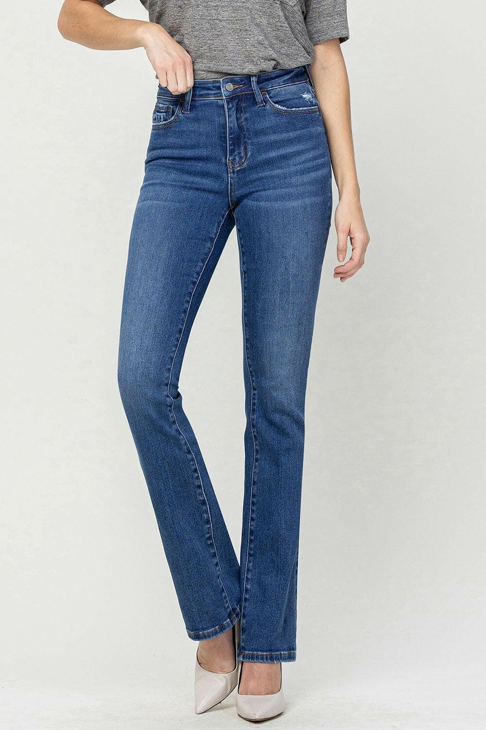 Vervet by Flying Monkey High Waist Bootcut JeansUpgrade Your Denim Collection
 Elevate your wardrobe with the Vervet by Flying Monkey High Waist Bootcut Jeans. These jeans are not just a basic piece; they are a tiLove Salve Flying Monkey High Waist Bootcut Jeansusa