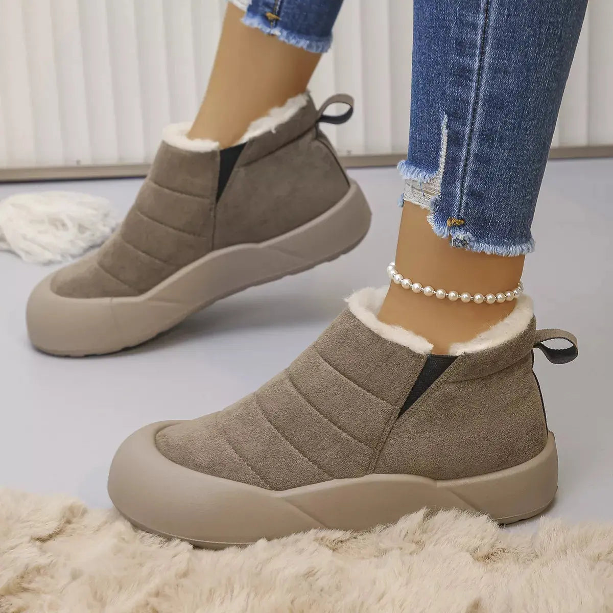 Warm Plush Lined Ankle Boots Simply Love