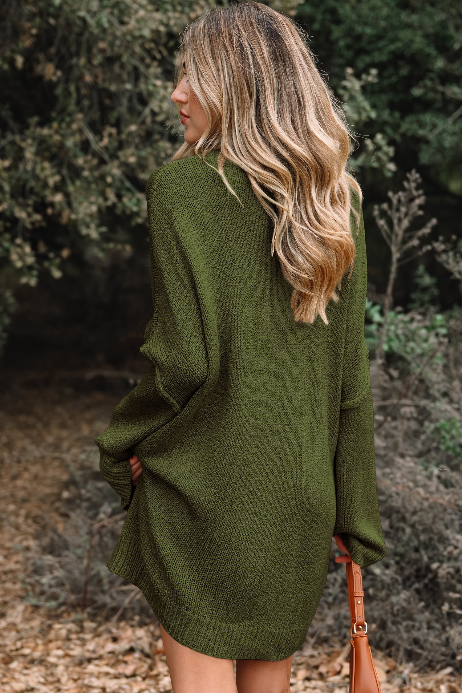 Four Leaf Clover Oversize Drop Shoulder Slouchy Sweater Dress Dear-Lover Dropshipping