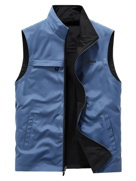 Men's Plus Size Zip Up Lightweight Vest Simply Love