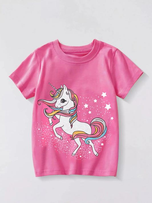 Children's Unicorn Graphic Short Sleeve T-Shirt Simply Love