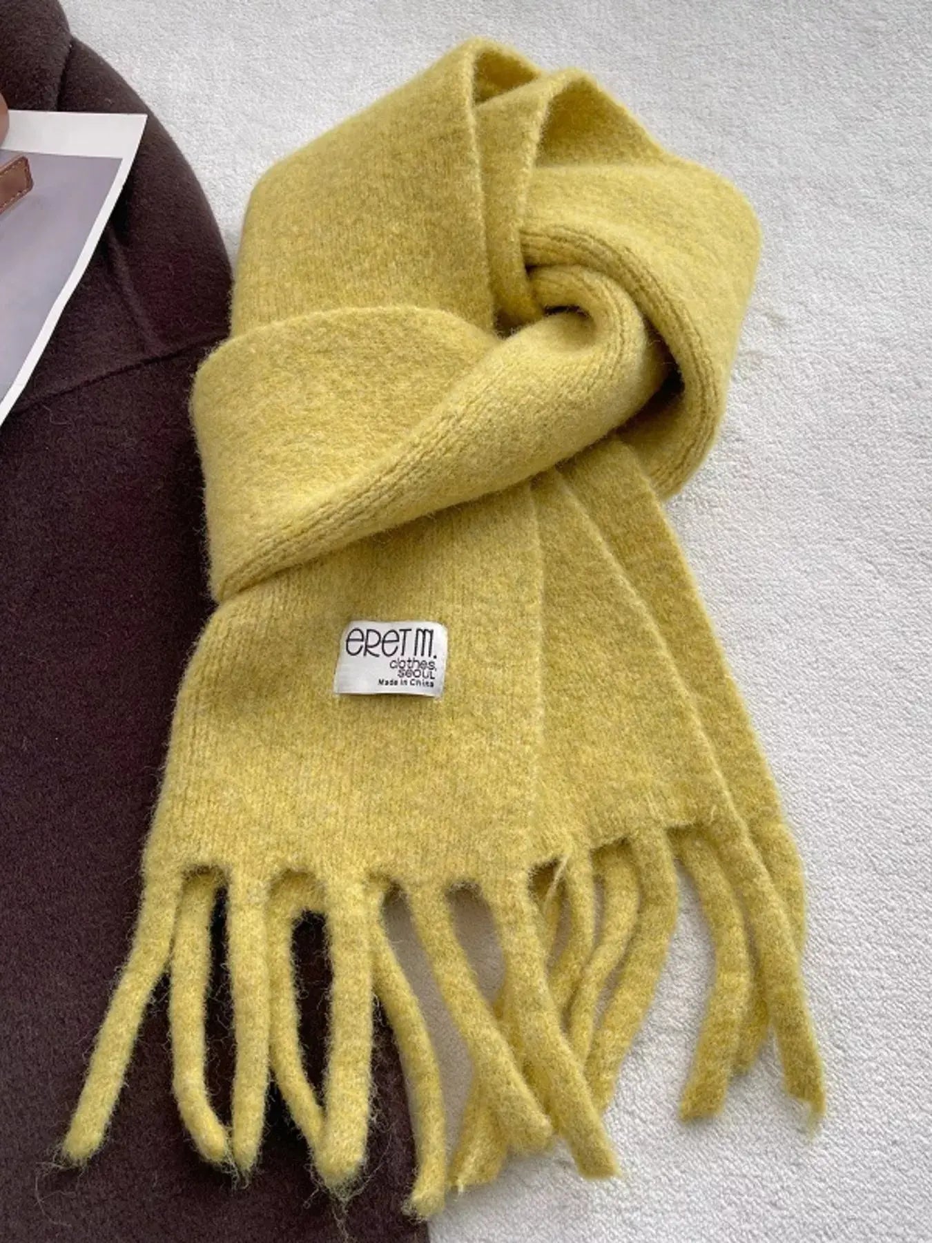 Fringe Solid Color Scarf Simply Love