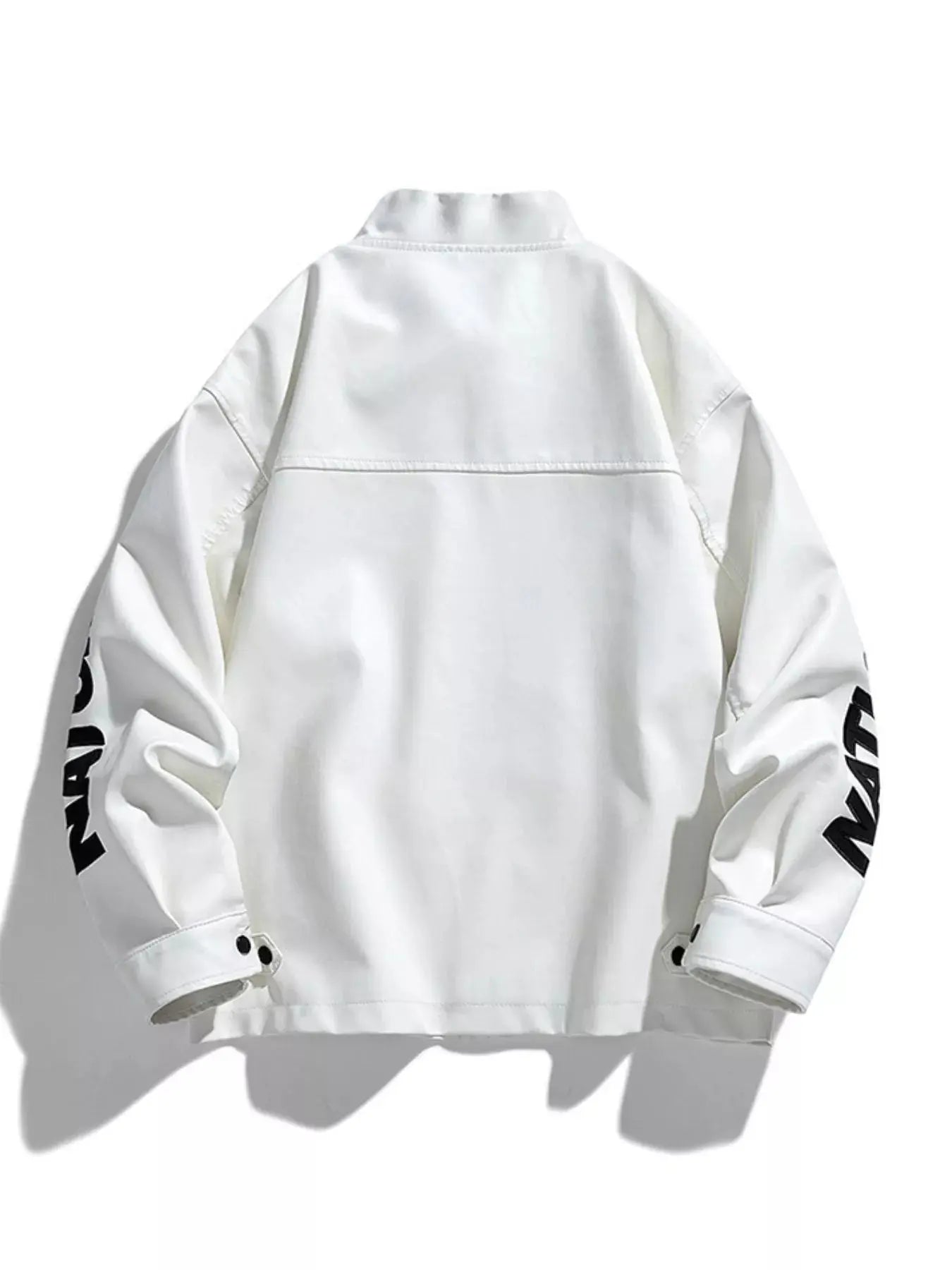 Men's Plus Size Motor Racing Leather Jacket Simply Love