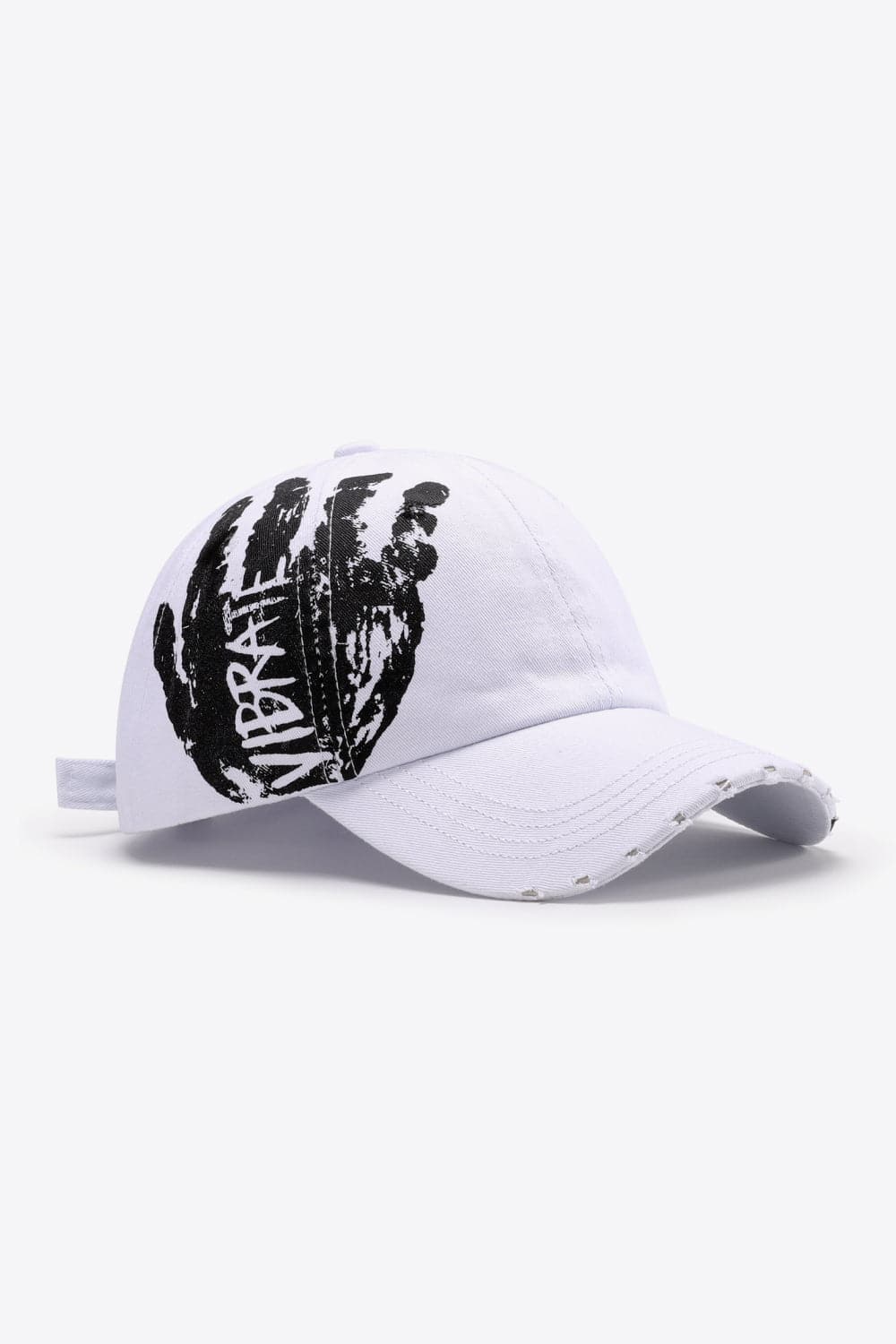 VIBRA Graphic Distressed Adjustable Baseball Cap.