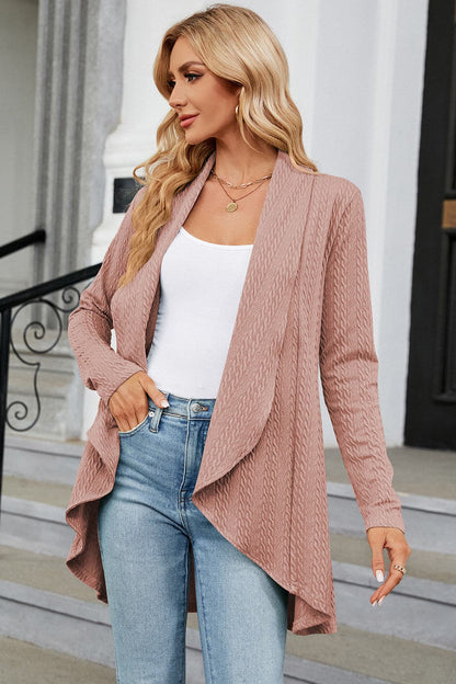 Open Front Long Sleeve Cardigan.