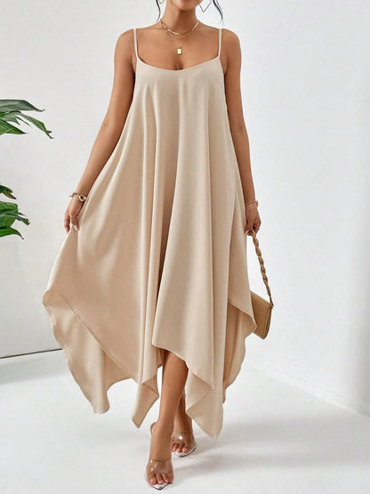 Scoop Neck Midi Cami Dress.