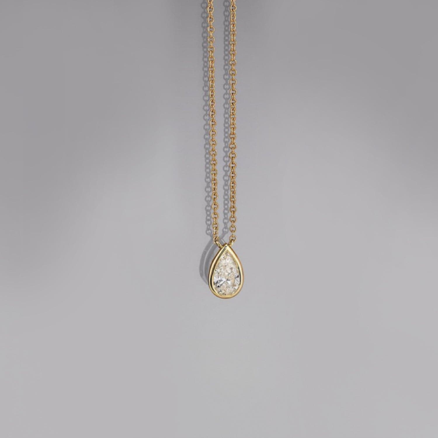 18K Gold-Plated Stainless Steel Pendant Necklace.