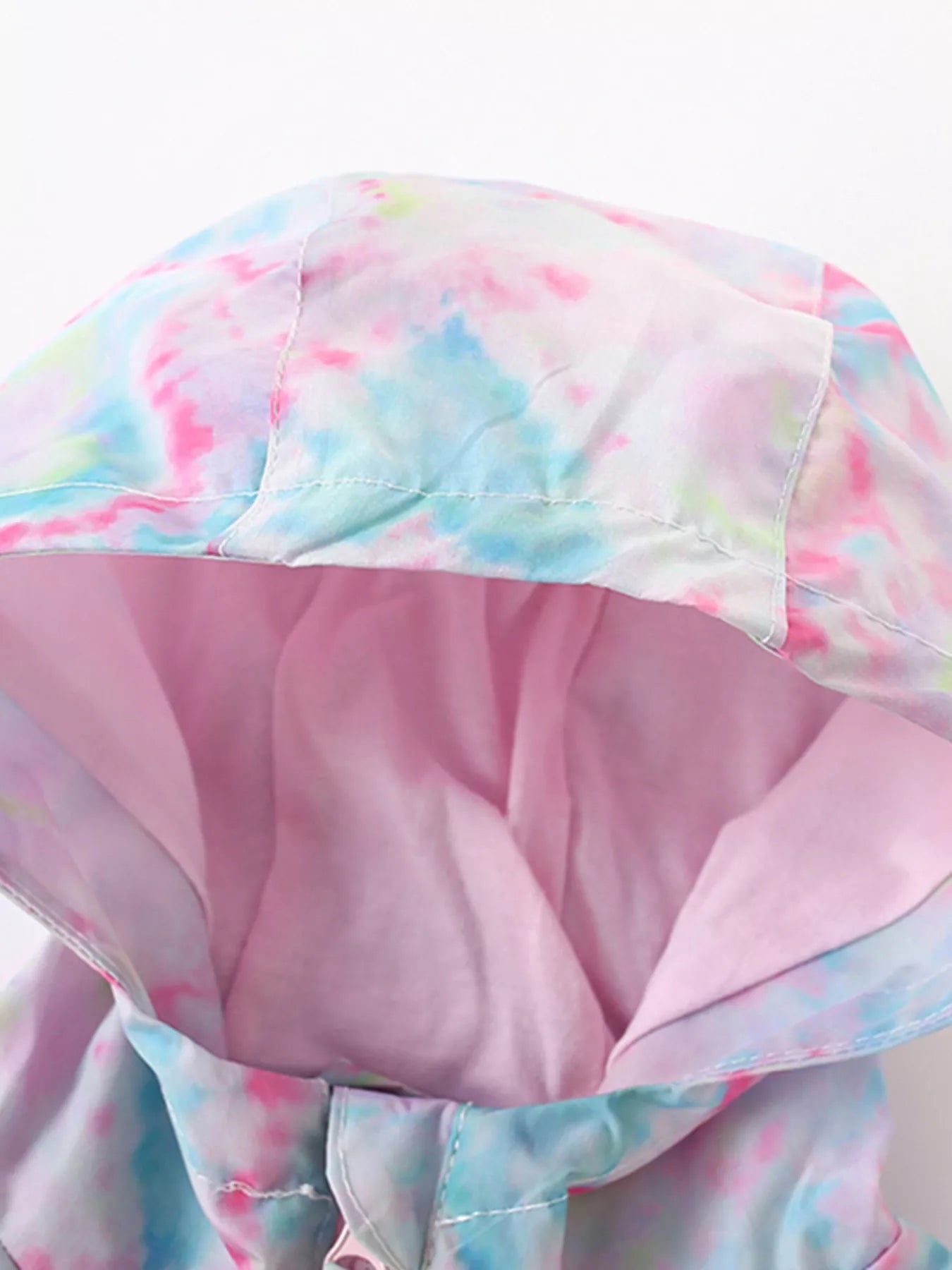 Children's Tie-Dye Heart Print Lightweight Hooded Jacket Simply Love