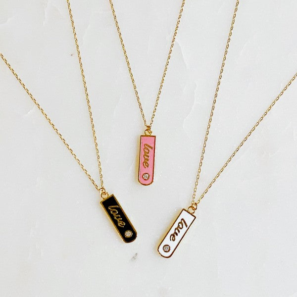 Love Drop Bar Necklace Coco’s Tee Boutique