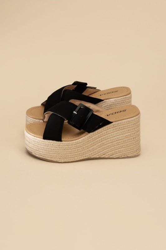 Manta Espadrille Platform Slides.