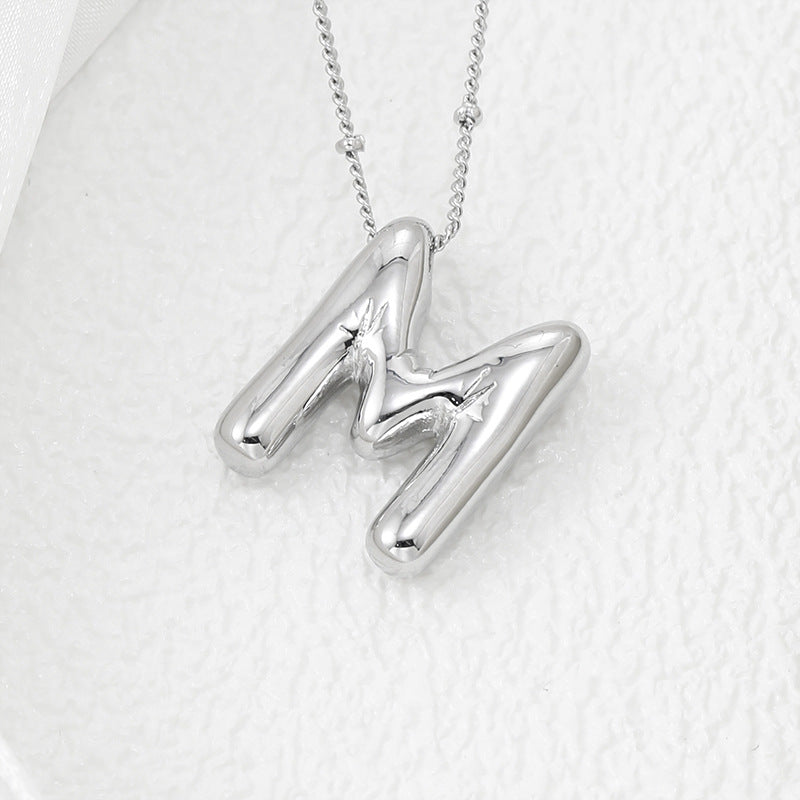 Bubble Letter Pendant Necklace – Pop Your Style! Coco’s Tee Boutique