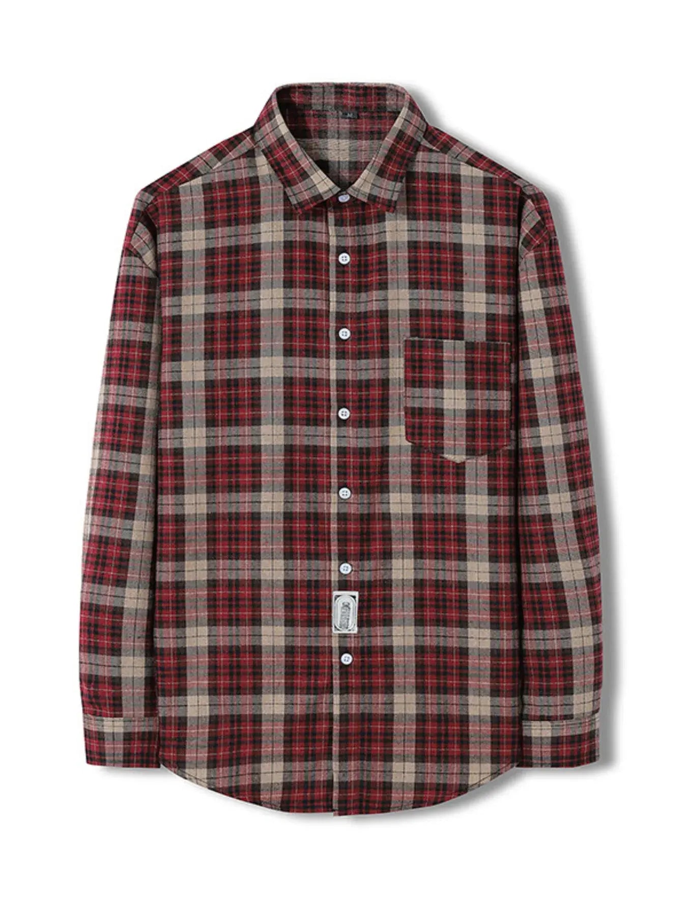 Men's Plus Size Classic Plaid Long Sleeve Shirt Simply Love
