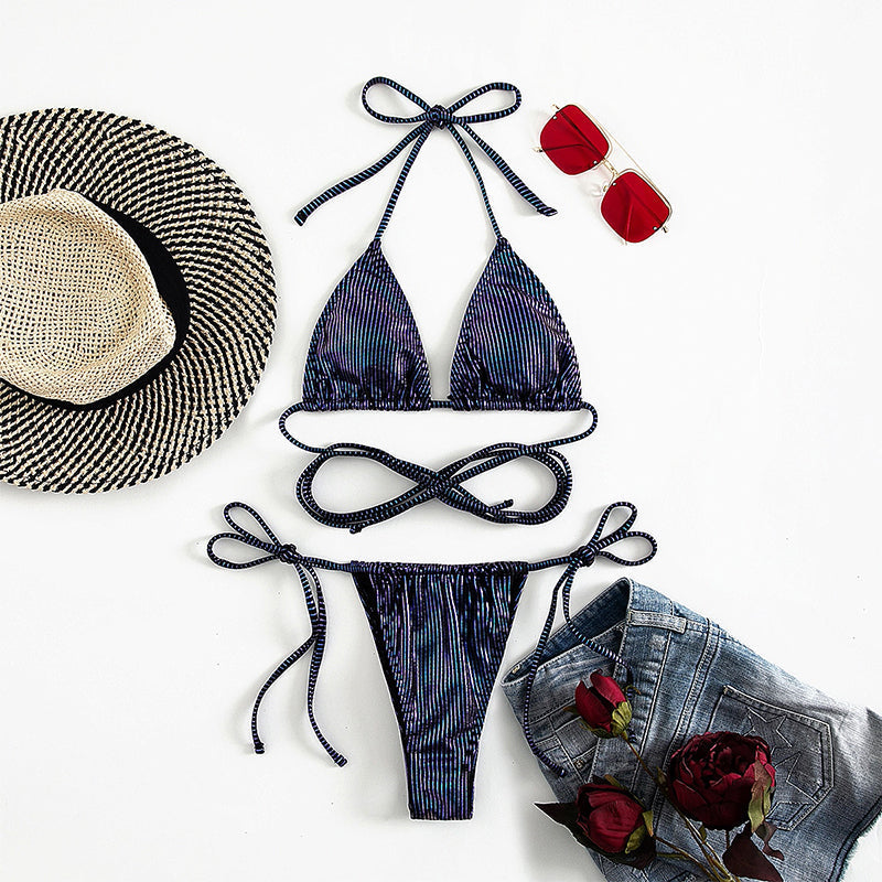 Triangle Micro Bikinis String Lace Up Swimsuit Women Thong Bathing Suit Swimwear Bella Mia