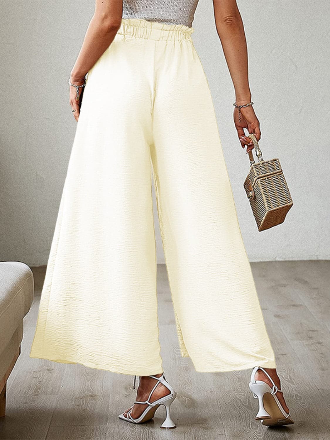 Chic tie-front wide-leg pants