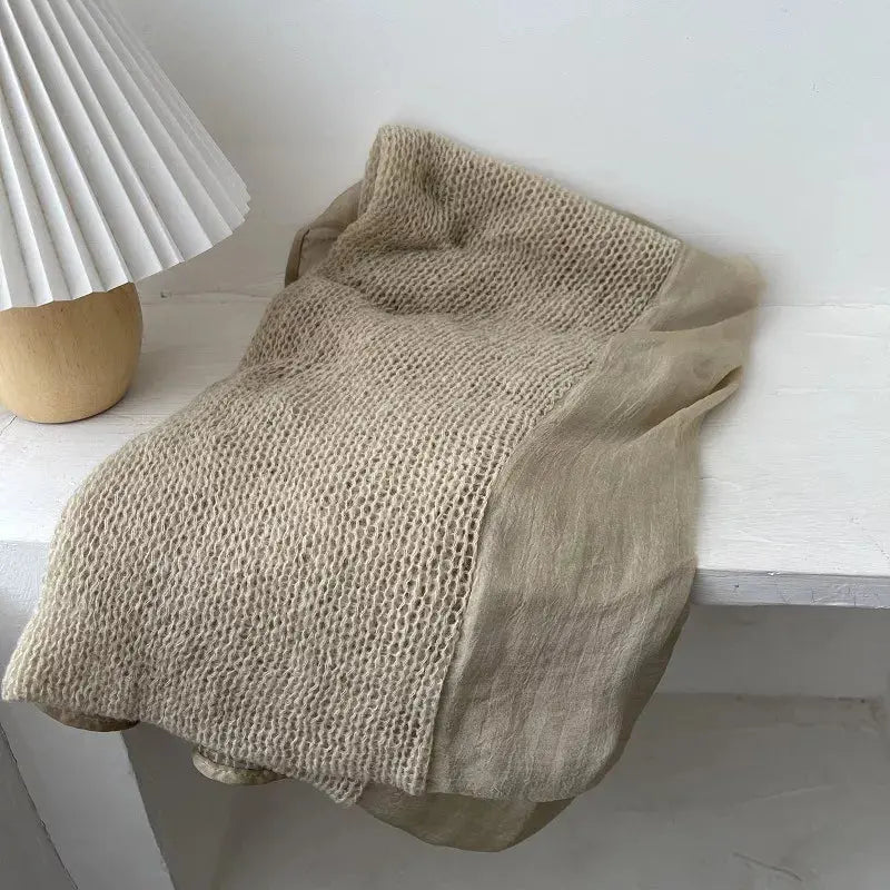 Lightweight Knitted Scarf with Dyed Edges Simply Love