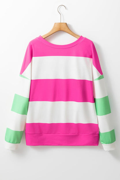 Colorful block long sleeve tee