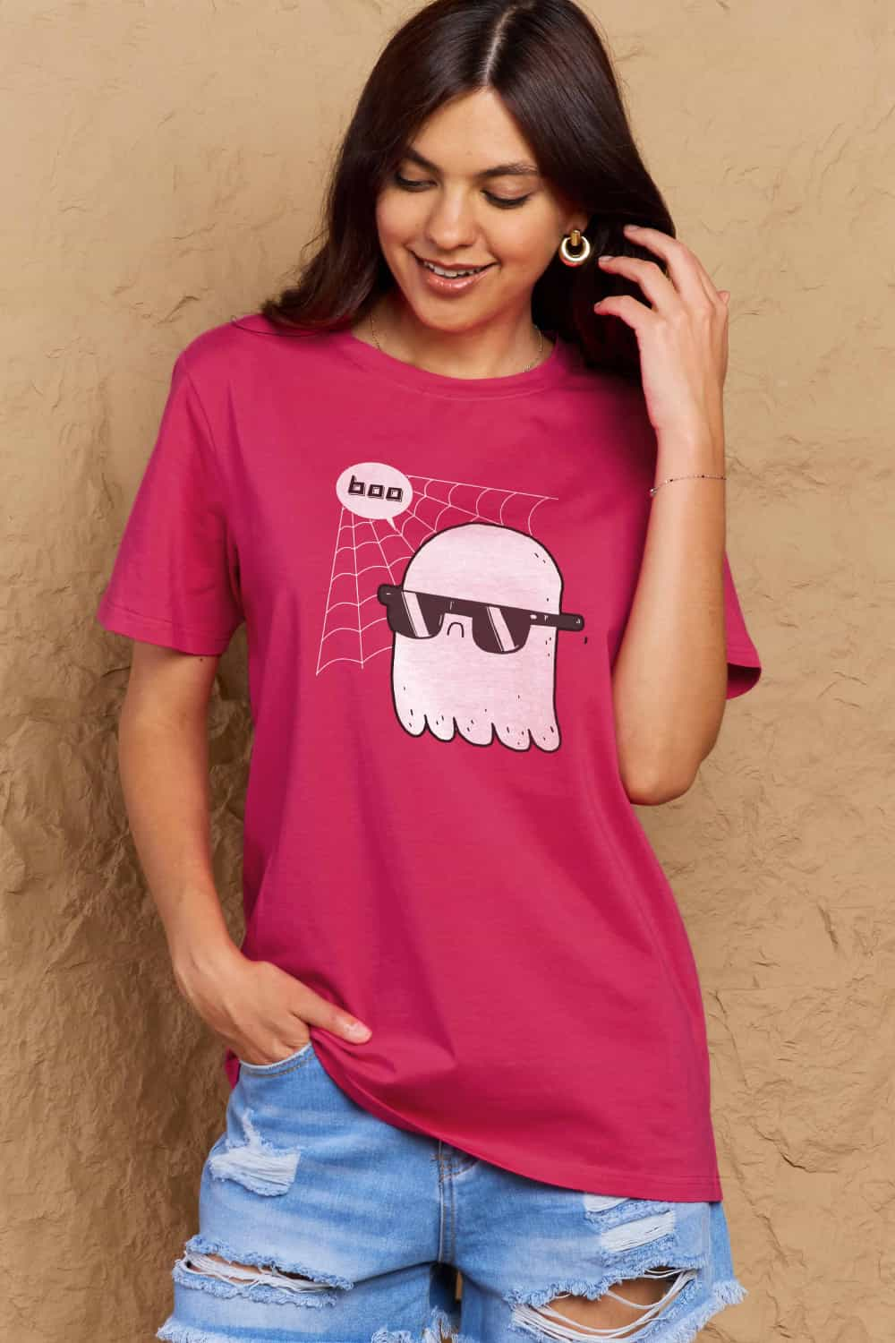 Charming Boo Graphic Cotton Tee