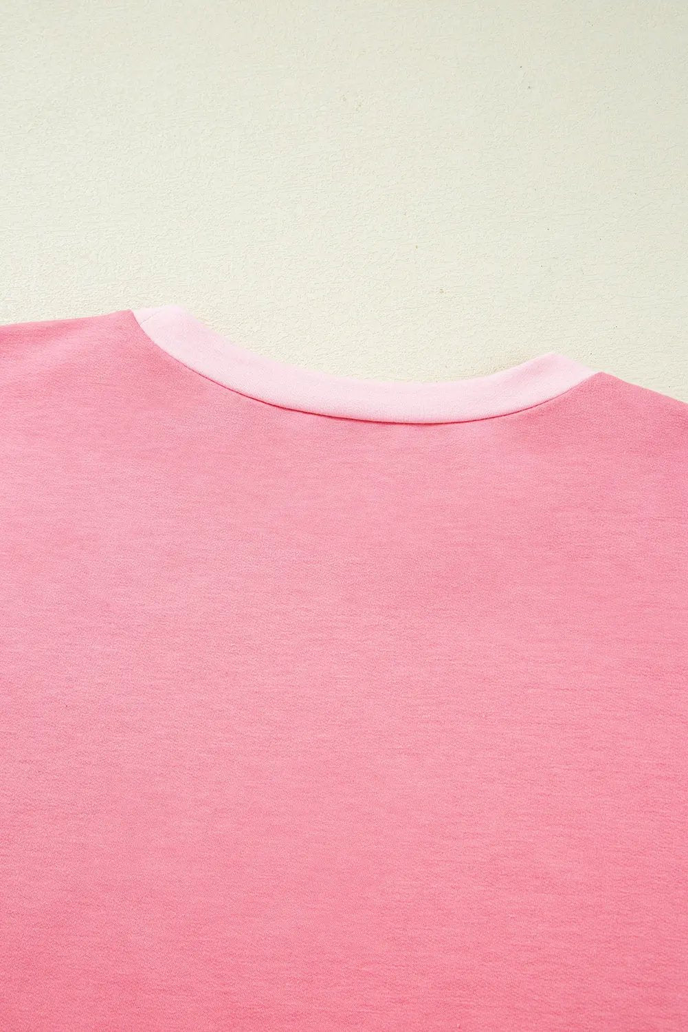 Peach Blossom Patchwork Two Tone Half Sleeve Plus Size Tee Dear-Lover Dropshipping