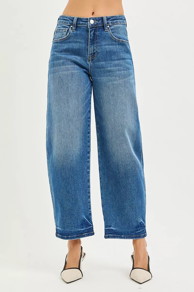 RISEN Slouchy Cropped Barrel Jeans Simply Love