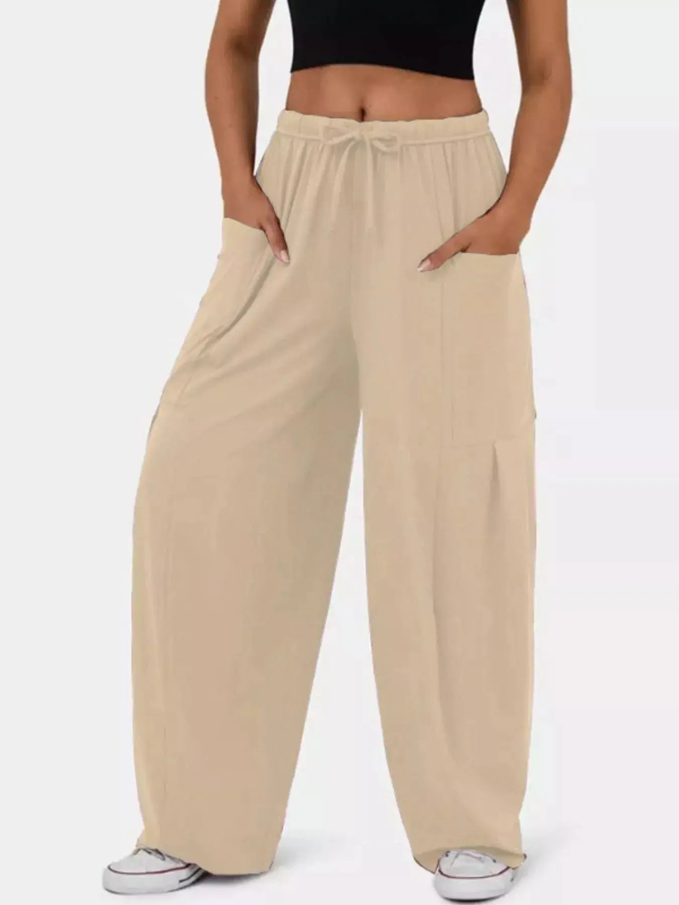 Relaxed Fit Drawstring Pants Simply Love