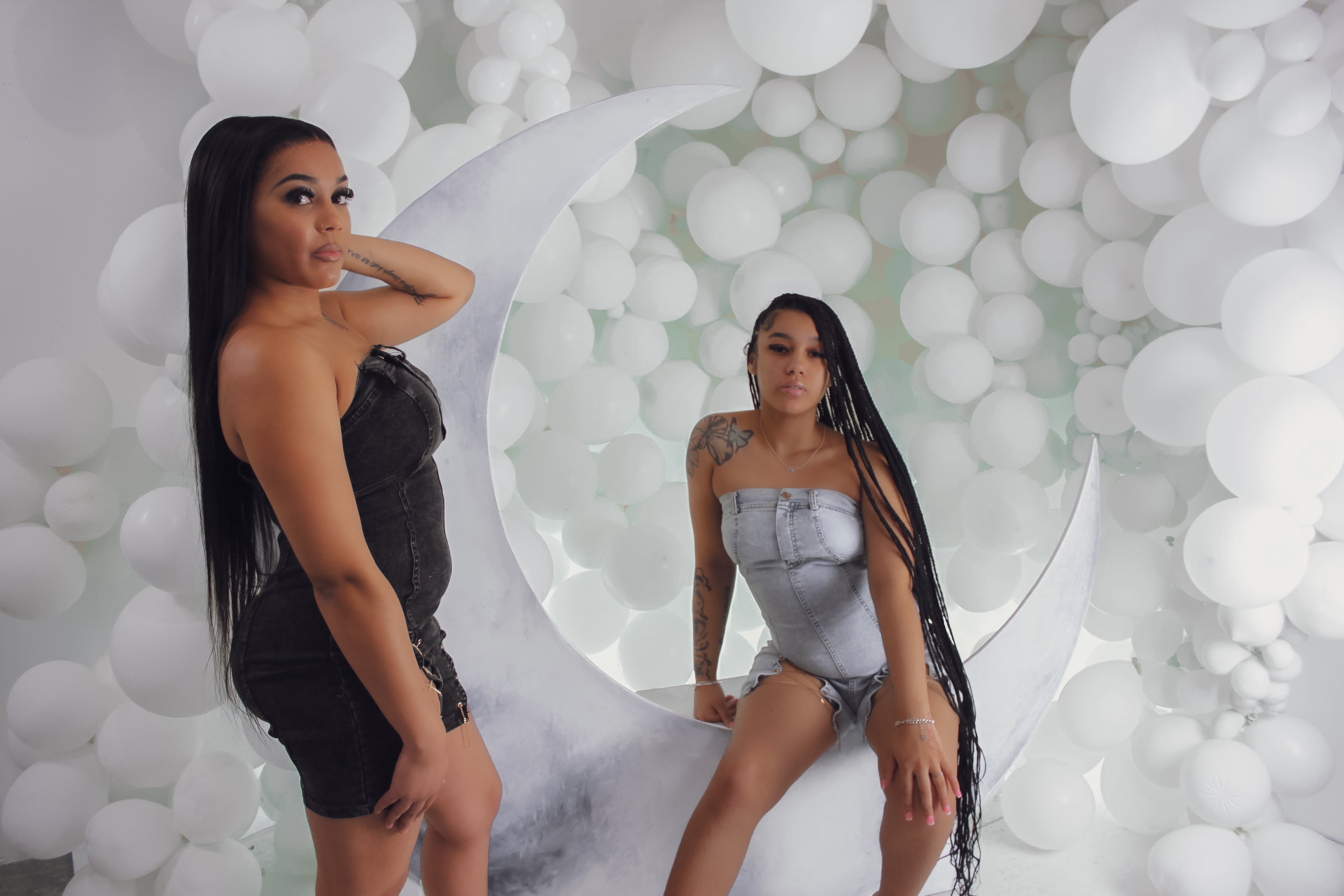 Chain Reaction Denim Romper Coco’s Tee Boutique