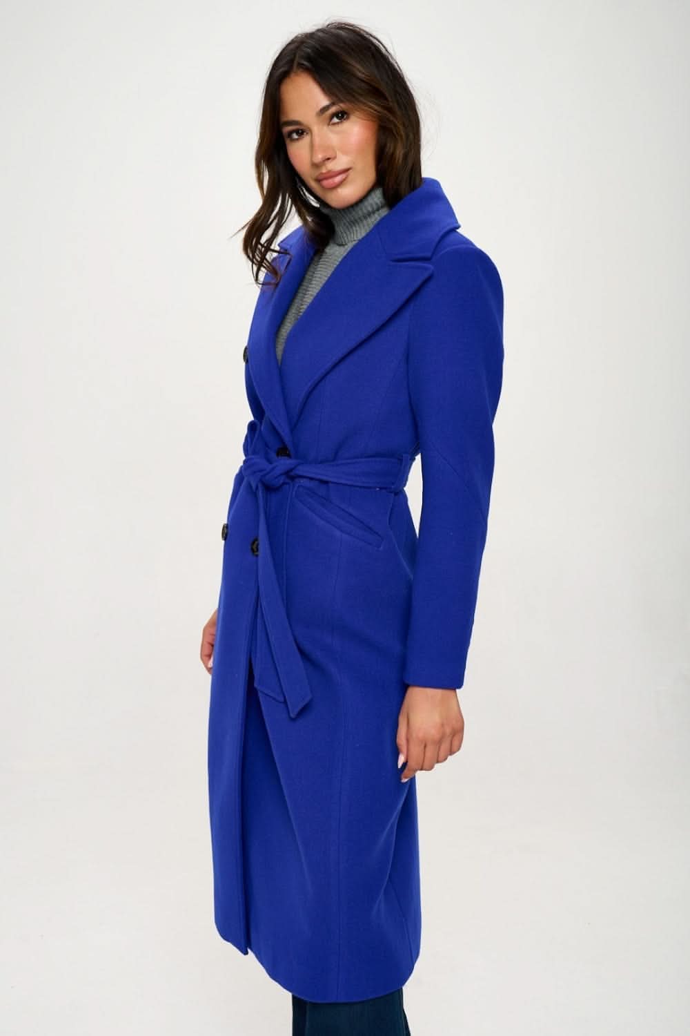 Coalition LA longline coat with belt - Love Salve 