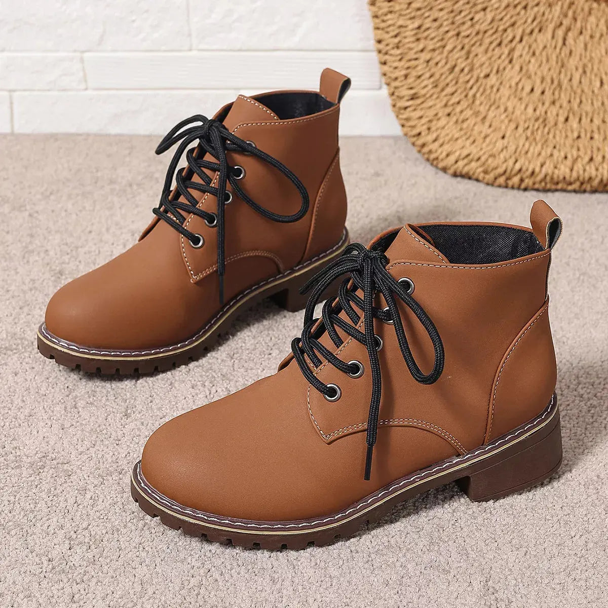 Lace-Up Ankle Boots Simply Love