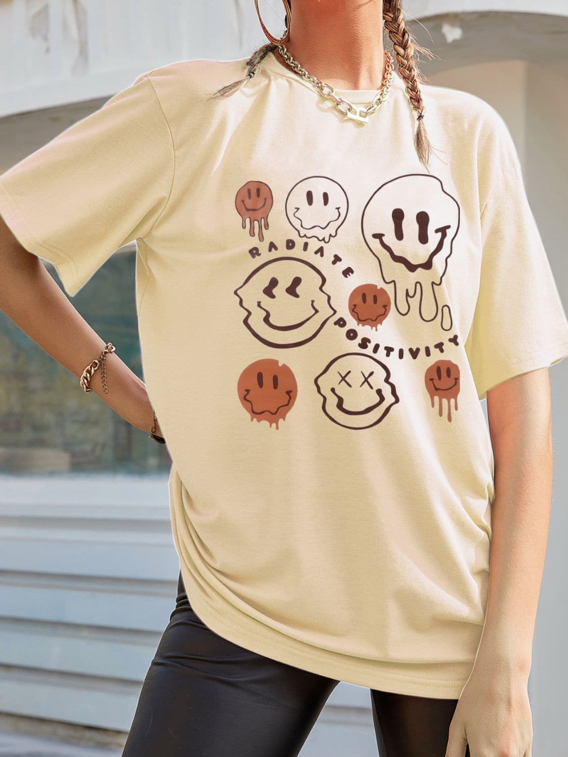 Graphic Cotton Tee - Round Neck