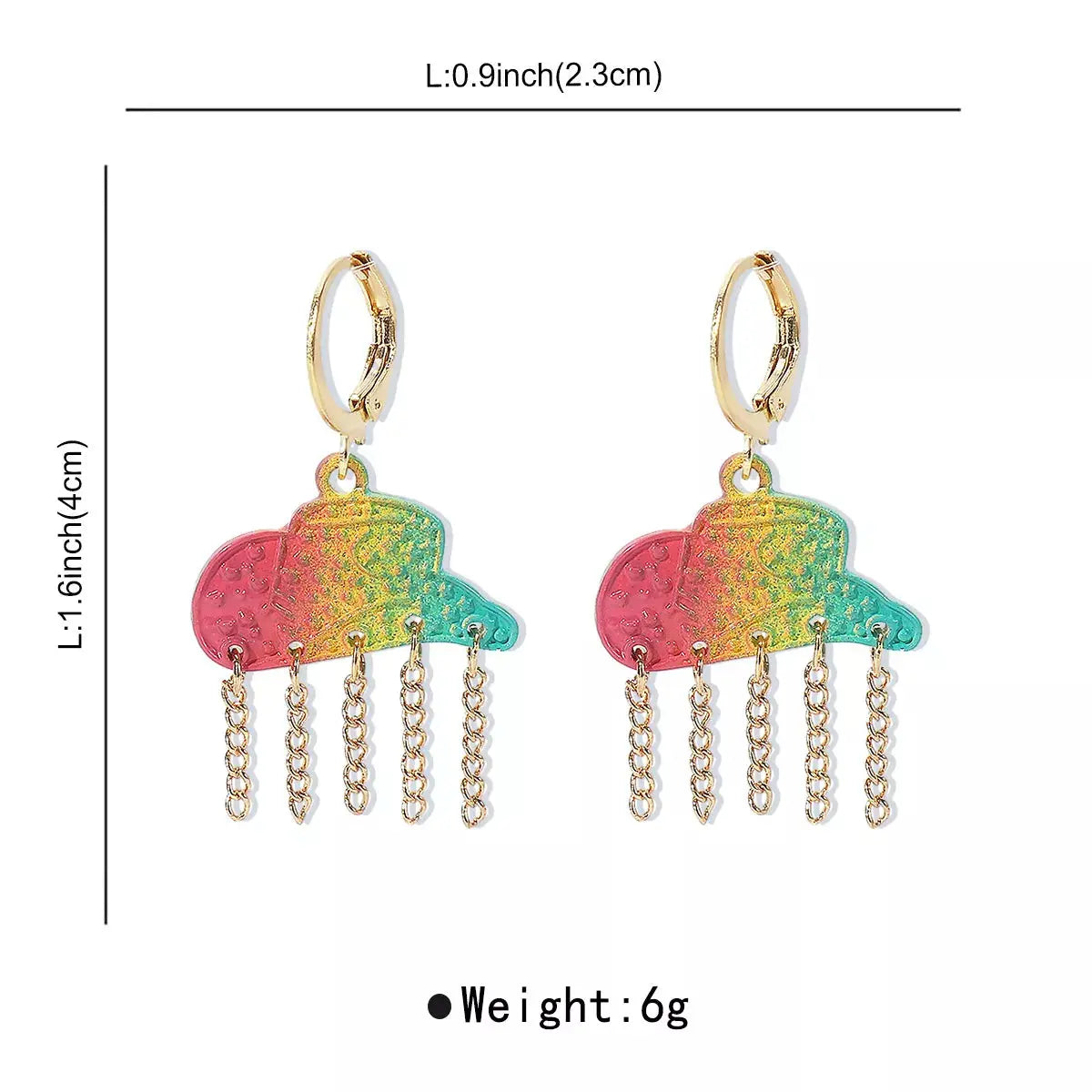 Rainbow Cloud Dangle Earrings Simply Love