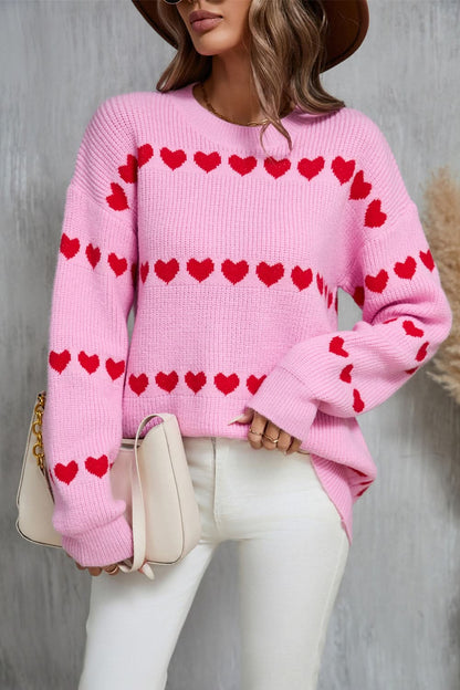 Heartwarming angel wings round neck long sleeve sweater