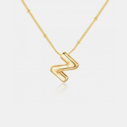 Golden Glow Bubble Initial Necklace – Make Your Statement Shine!