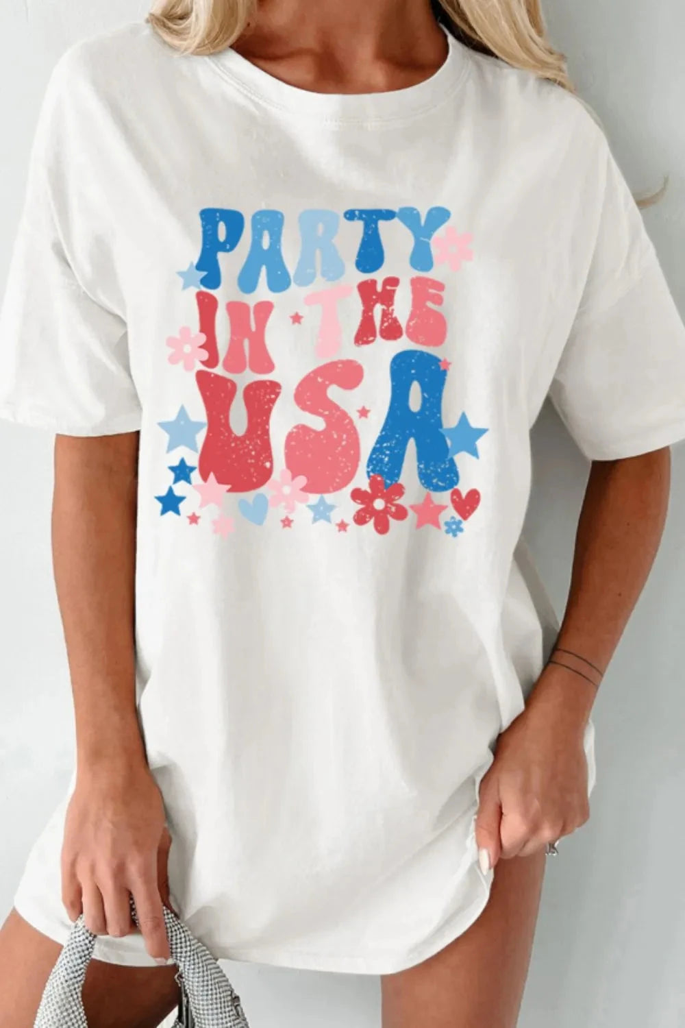 PARTY IN THE USA Graphic Oversized Tee Simply Love