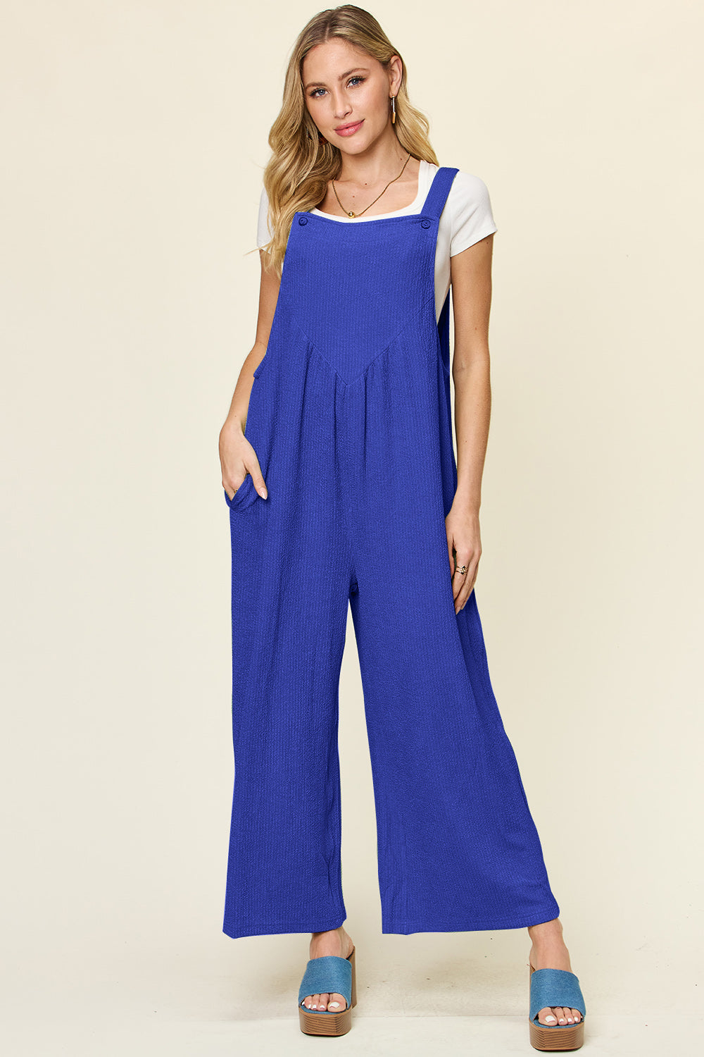 Double Take: Wide Leg Sleeveless Jumpsuit