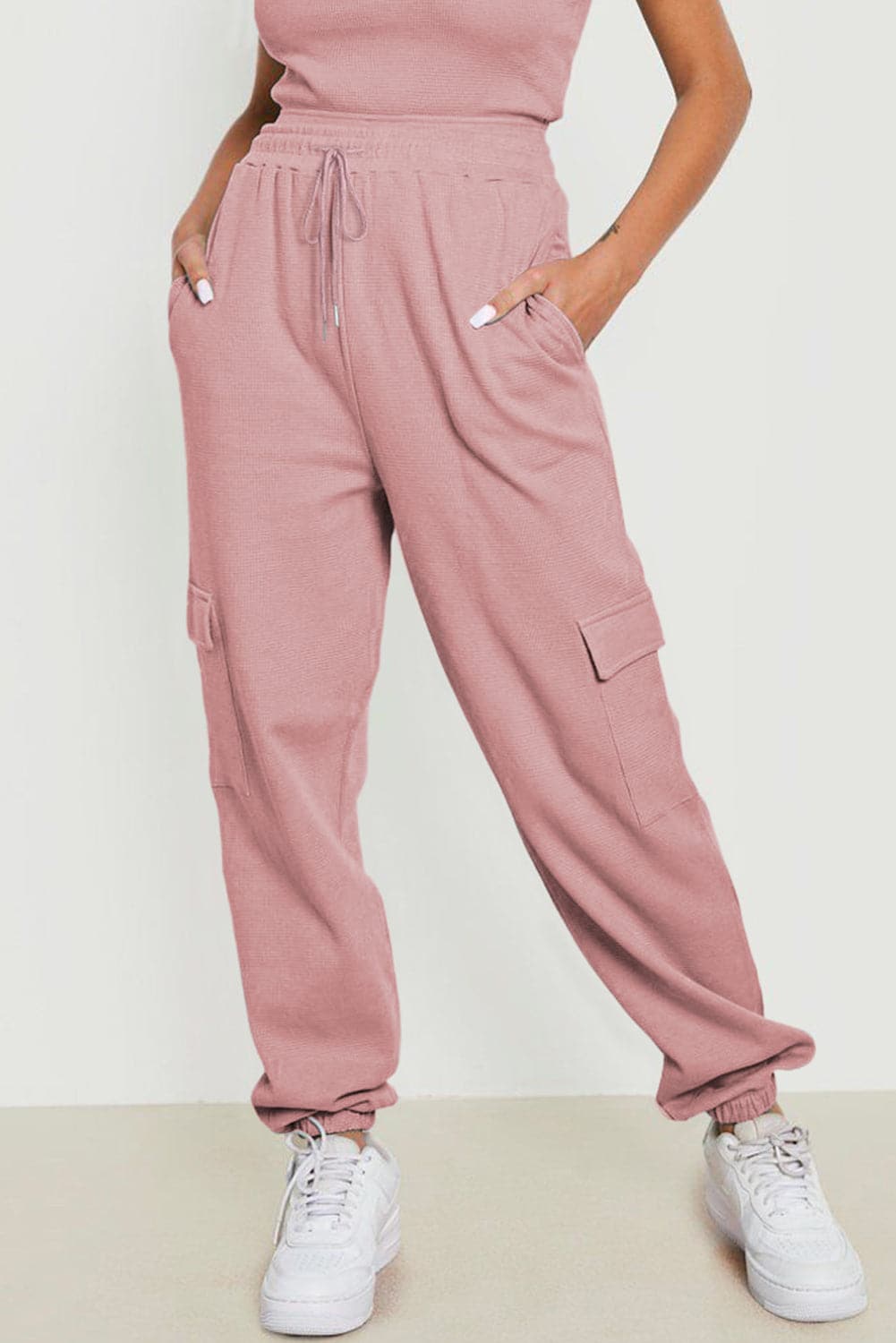 Drawstring Joggers with Pockets.