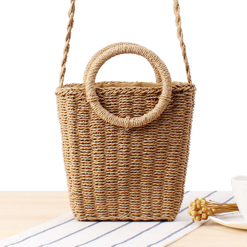 Fresh Hand Carrying Crossbody Dual-Use Woven Bag Vacation Beach Straw Bag Women Paper Bag Bella Mia