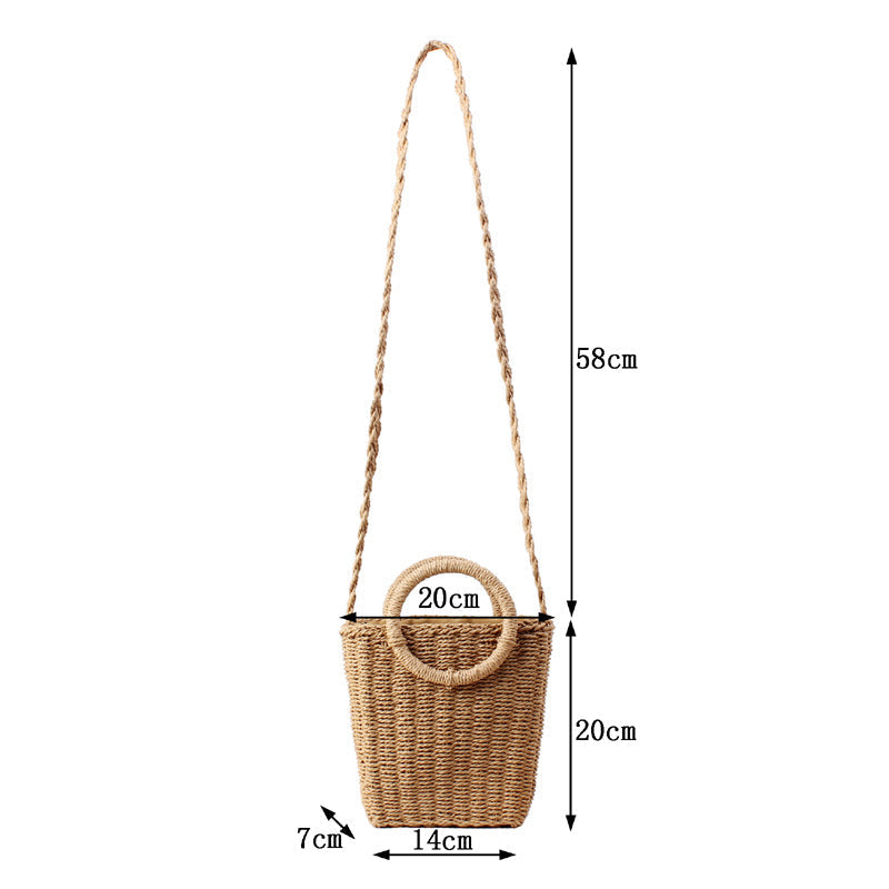 Fresh Hand Carrying Crossbody Dual-Use Woven Bag Vacation Beach Straw Bag Women Paper Bag Bella Mia
