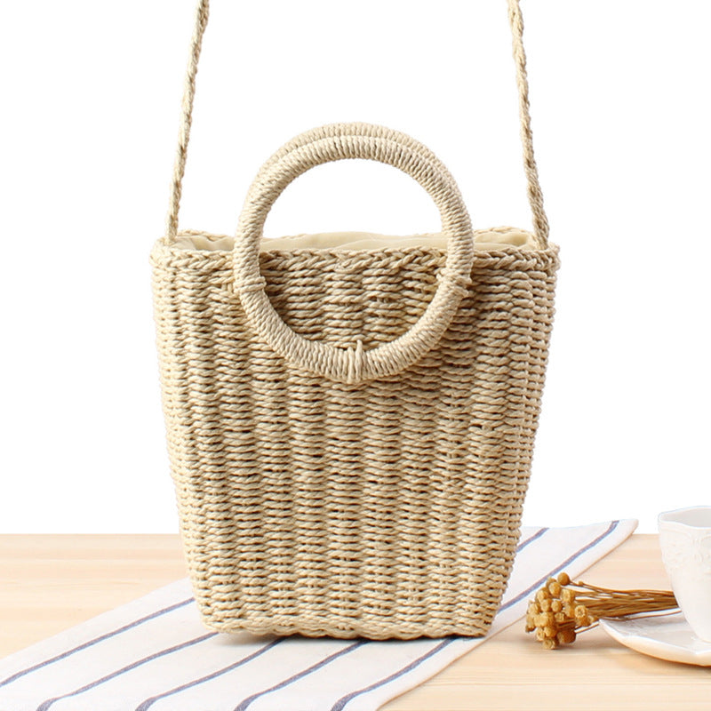 Fresh Hand Carrying Crossbody Dual-Use Woven Bag Vacation Beach Straw Bag Women Paper Bag Bella Mia