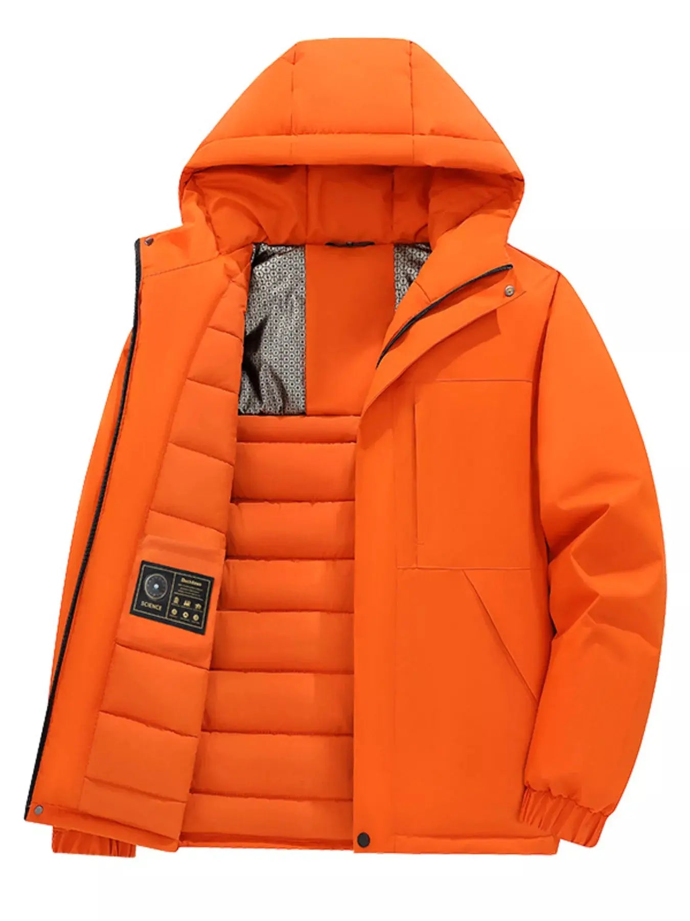 Men's Full Size Zip Up Hooded Winter Coat Plus Size Simply Love