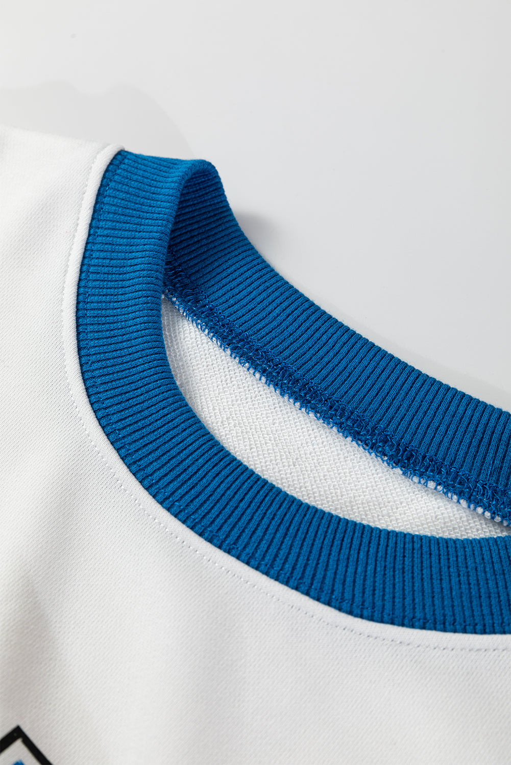 White Game Day Letter Graphic Varsity Striped Sweatshirt Dear-Lover Dropshipping