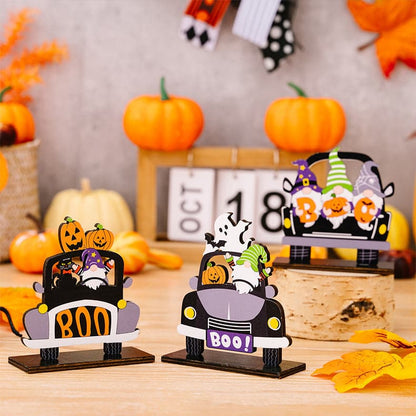 Halloween car-shaped ornaments set