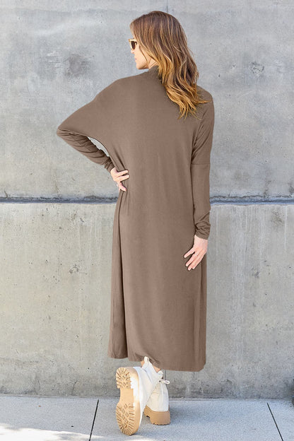 Basic Bae Full Size Open Front Long Sleeve Cover Up.