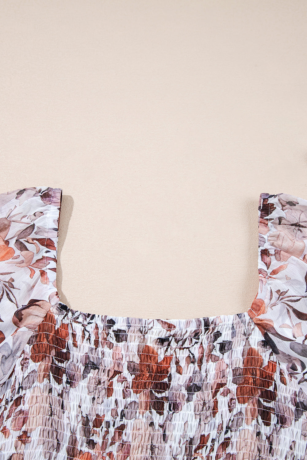 White Floral Print Sweetheart Neck Long Sleeve Mini Dress Dear-Lover Dropshipping