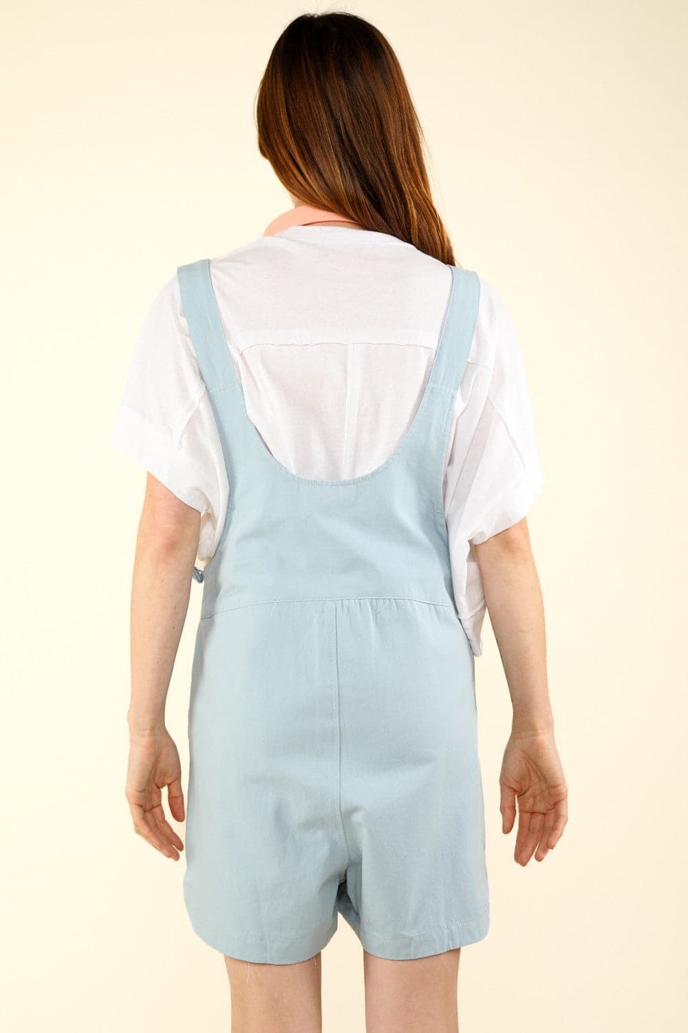 VERY J Adjustable Waist Suspender Overalls with Pockets.