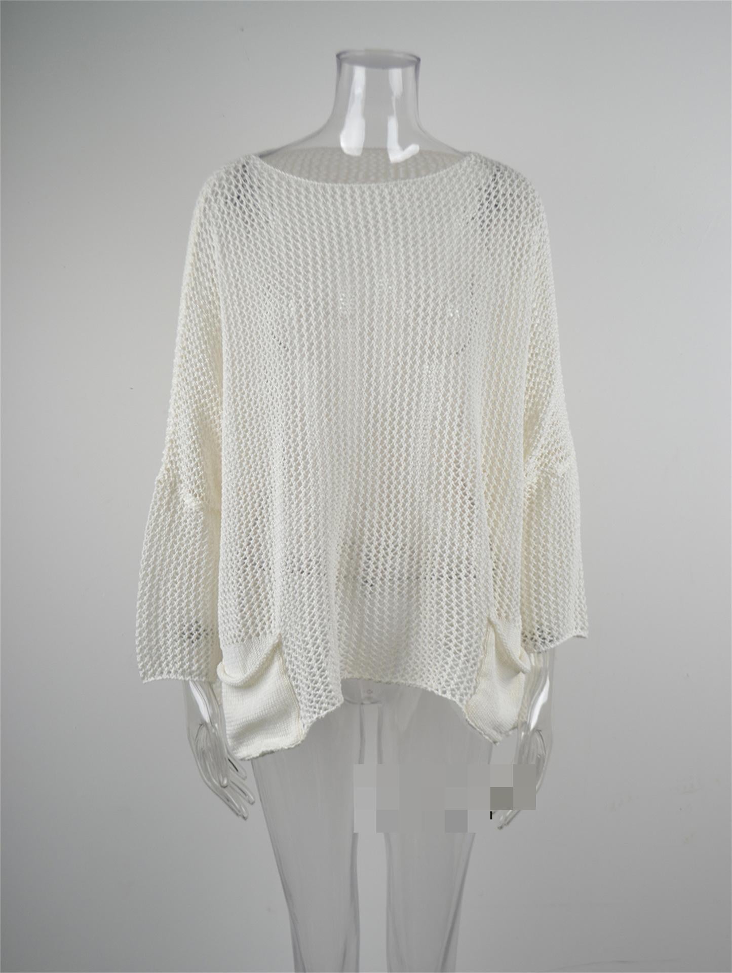 Summer Fishnet Beach Cover Up Sun Protection Shirt plus Size Beach Cover for Women Bella Mia