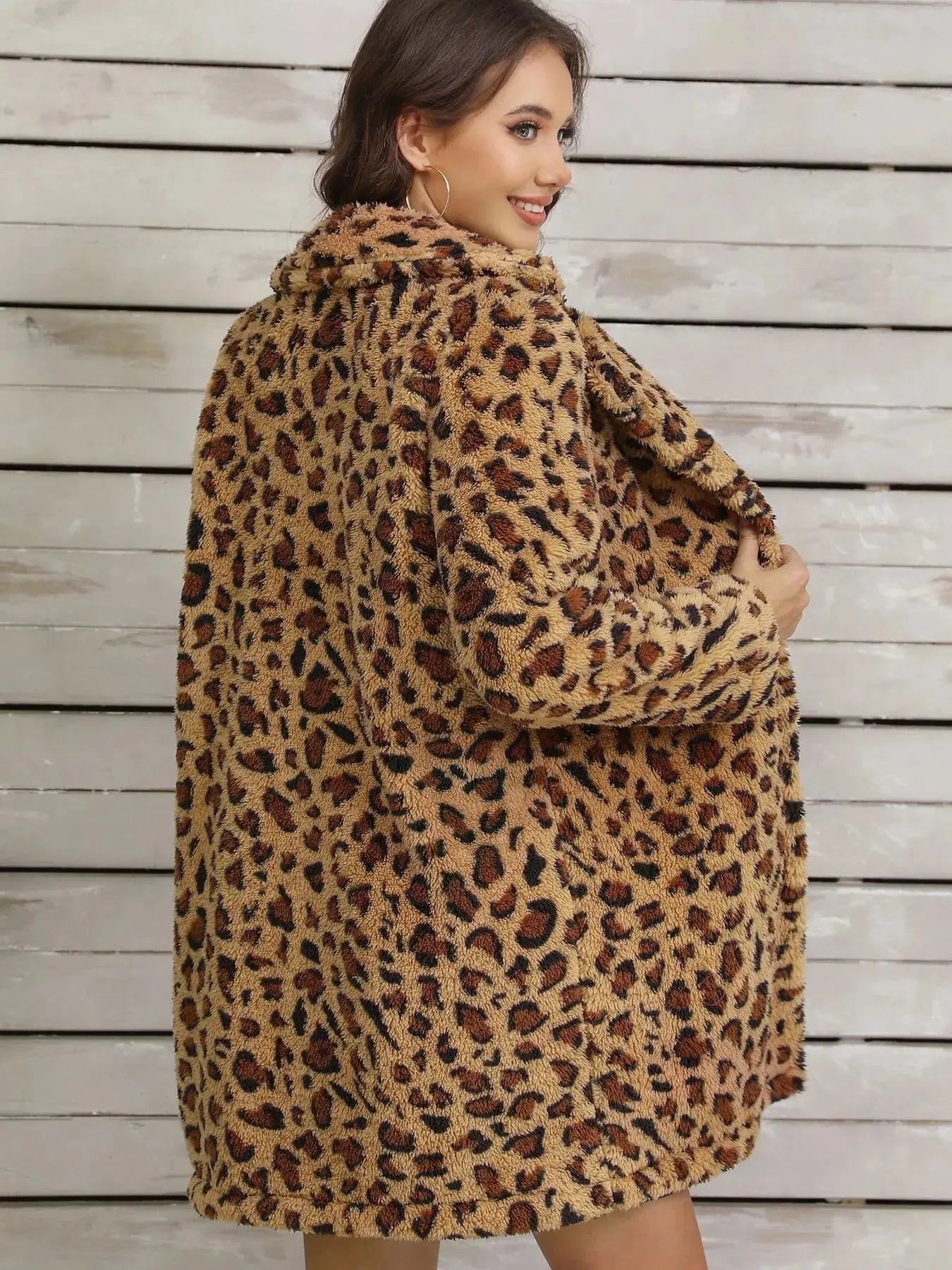 Leopard Fuzzy Teddy Coat Simply Love