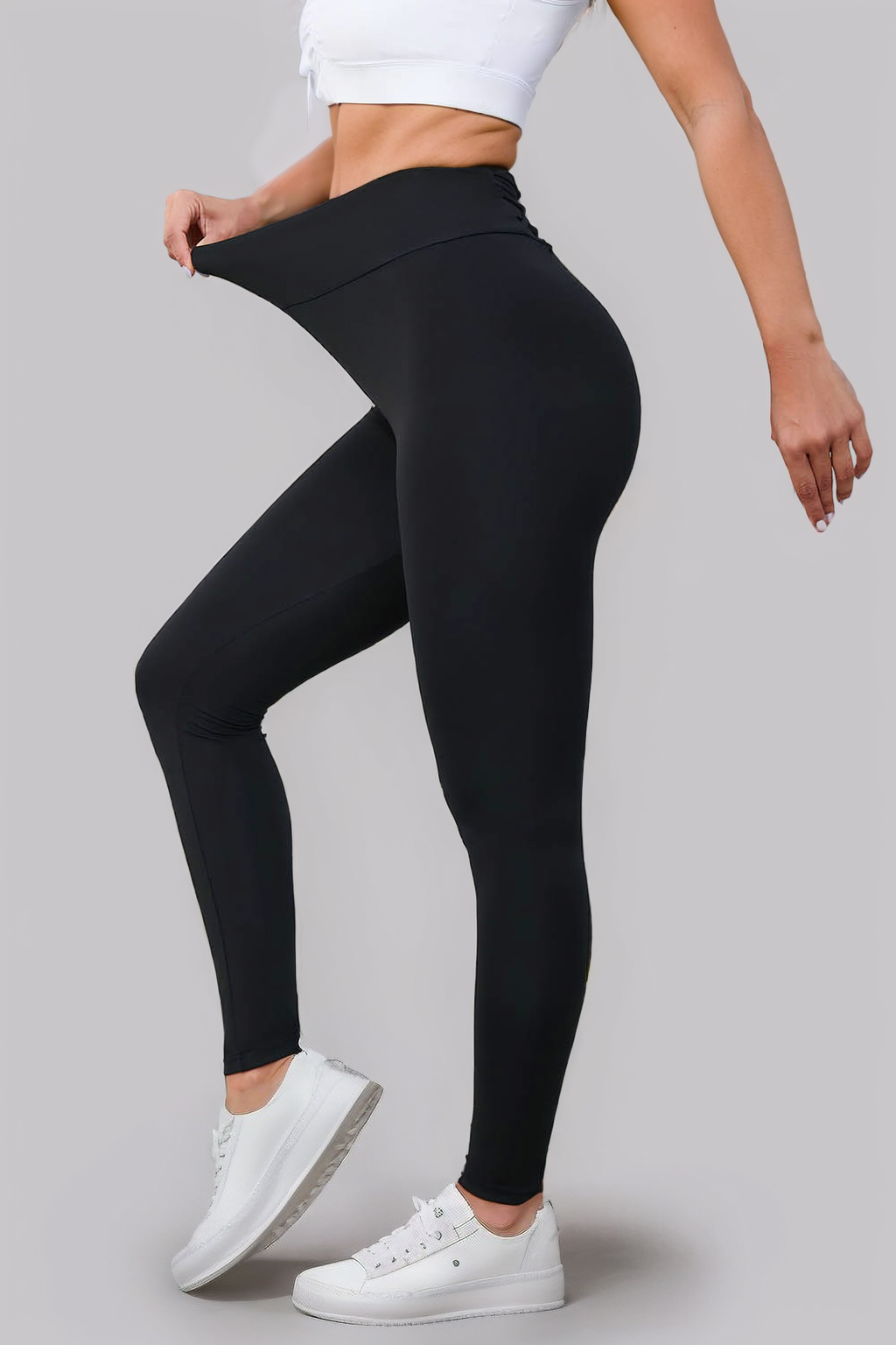 Black Criss Cross Tummy Control High Waist Leggings Coco’s Tee Boutique
