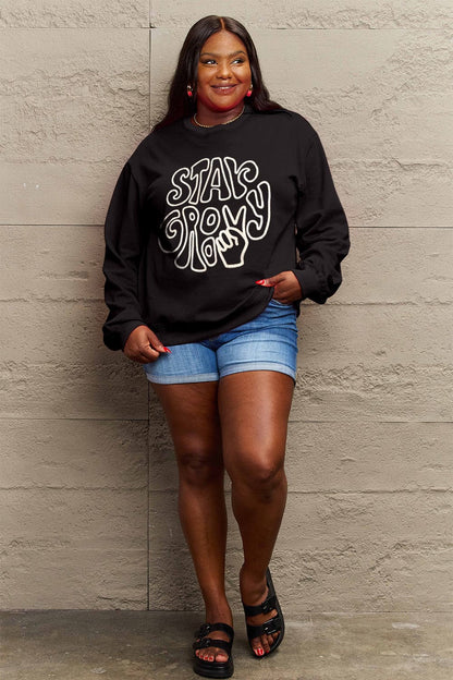 Simply Love Full Size Graphic Sweatshirt.