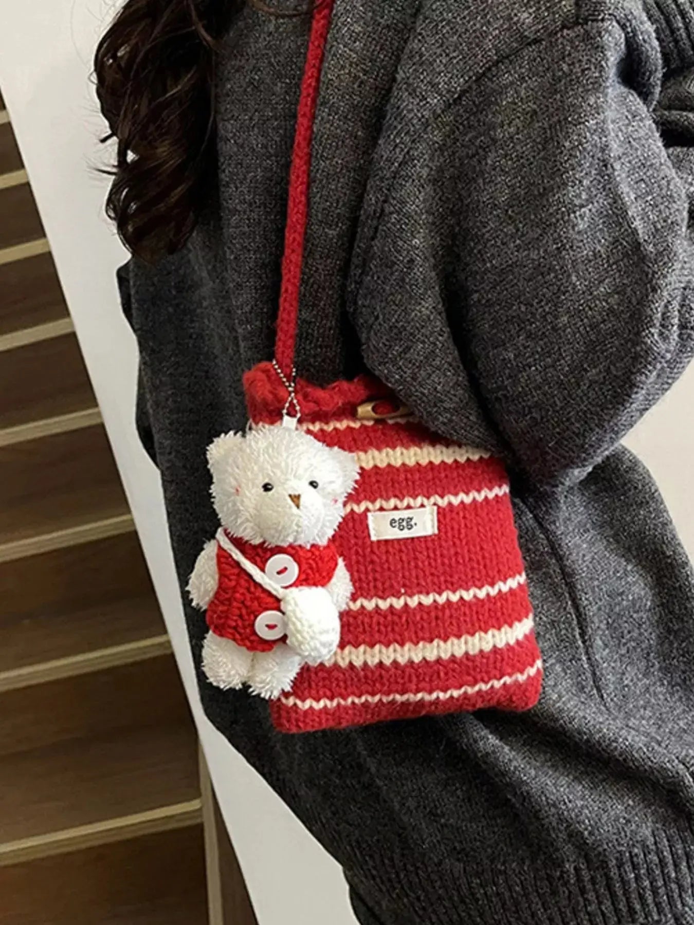 Knitted Striped Crossbody Bag Simply Love
