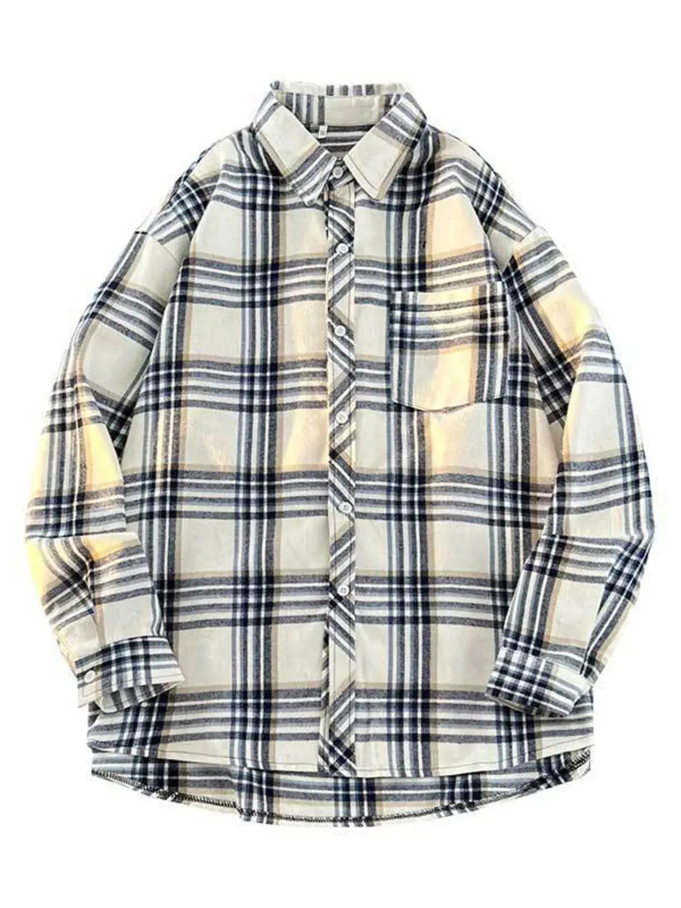 Men's Full Size Vintage Plaid Button Up Shirt Plus Size Simply Love